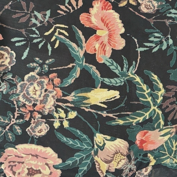 REBECCA TAYLOR La Vie Faded Garden Mesh Top in Dark Navy Combo Large - Picture 9 of 9